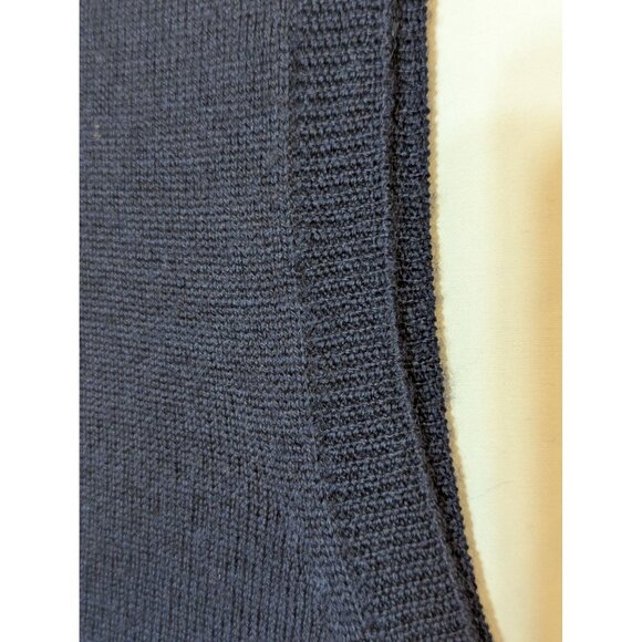 Club Room Mens Navy Merino Wool V-Neck Sweater Vest Size L - Picture 2 of 4